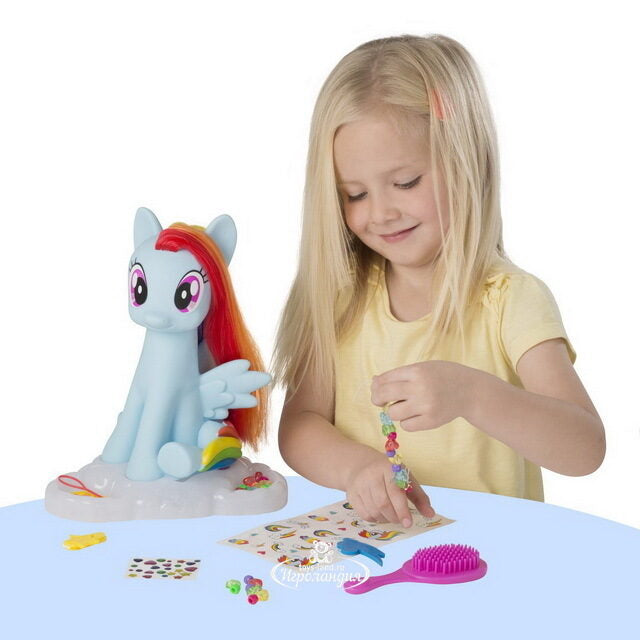Hasbro My Little Pony Rainbow Dash Style and Groom Pony Set Pettinatura con 30 Accessori Capelli Arcobaleno Vintage da Collezione