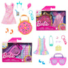 Mattel Barbie Vestiti Deluxe e Borsette Ciambella Donut e Sunglasses Set Abbigliamento Pigiama Party e Abito con gonna