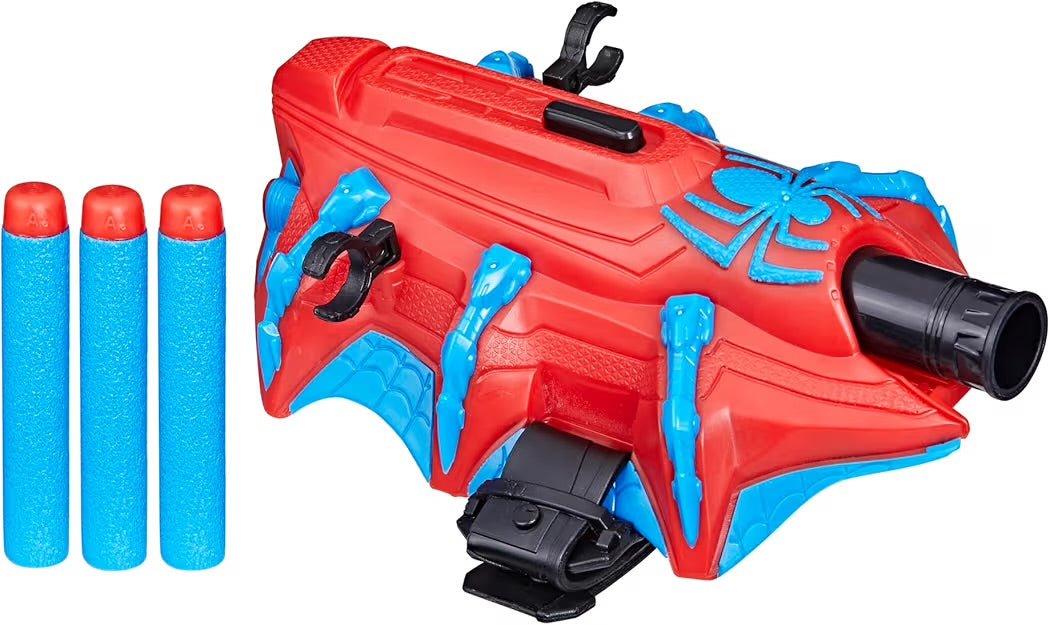 Marvel Nerf Spider-Man Thwip-Tech Blaster Include 3 dardi lancia ragnatele
