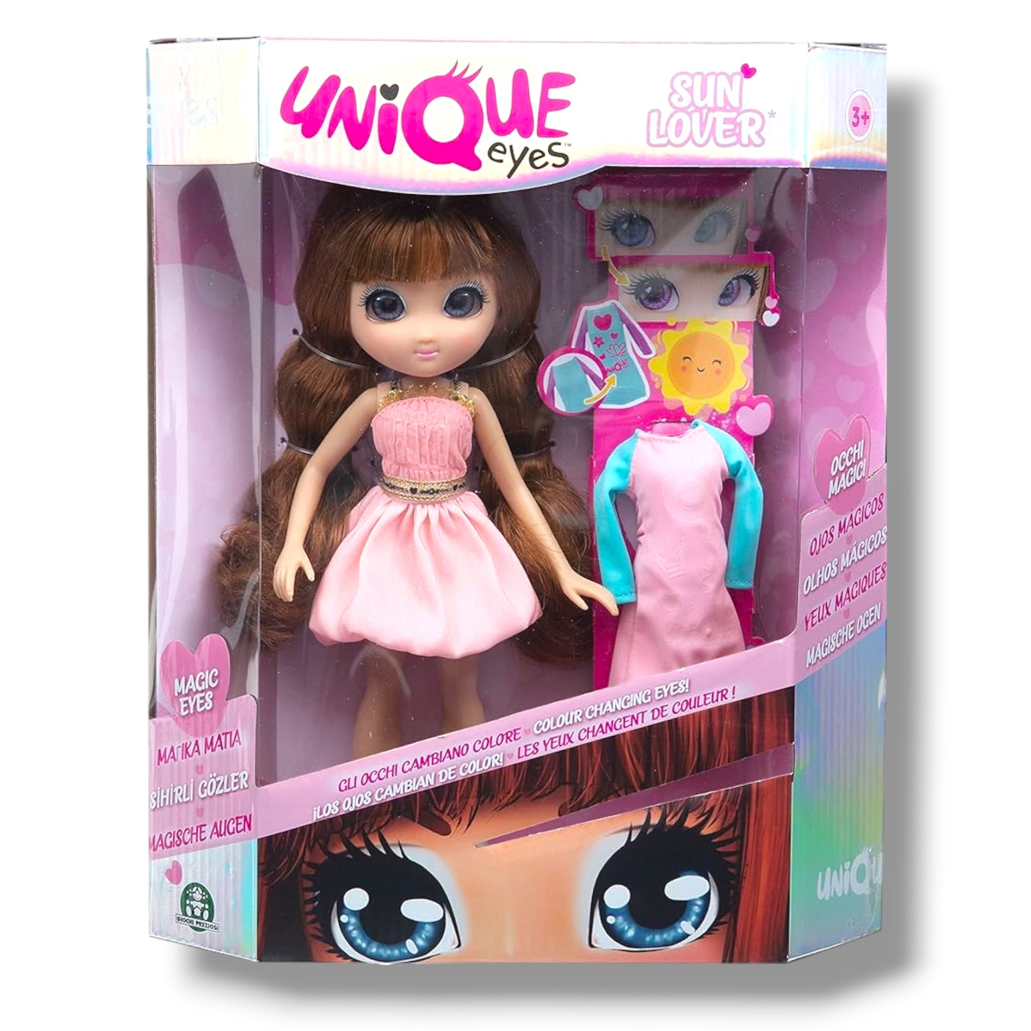 Giochi Preziosi Unique Eyes Sophia Sun Lover con Occhi Che Seguono il Tuo Sguardo e Cambiano Colore Sotto il Sole