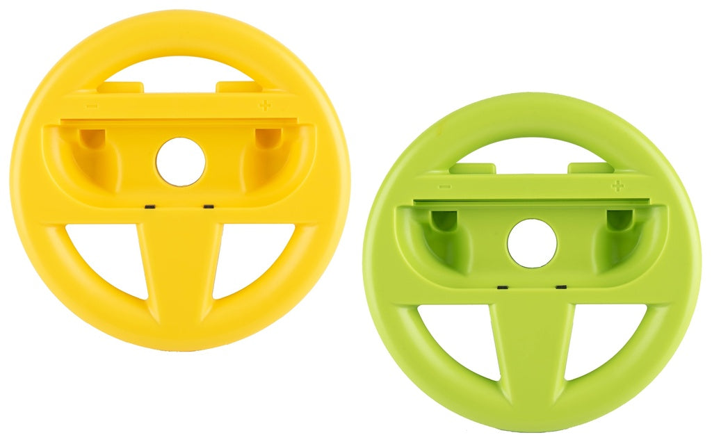 Qubick Pack 2 Volanti da Corsa - Nintendo Switch 2 (Verde/Giallo)