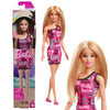 Mattel Barbie Bambola Bionda HRH07 con Abito Monospalla Rosa e Scarpe Removibili