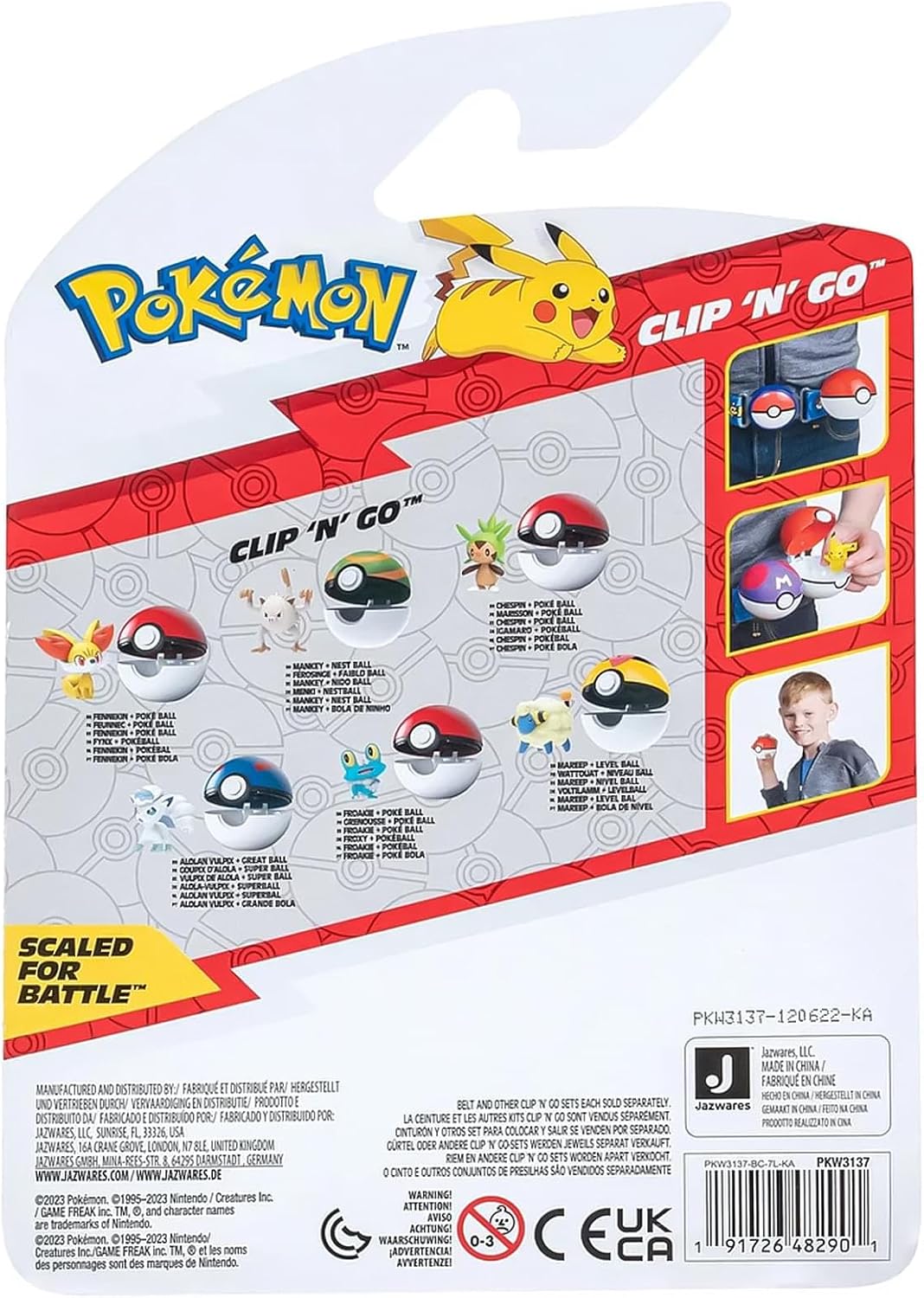 Pokémon Clip’n’Go Mareep con Level Ball PKW3137 Personaggio 5 cm
