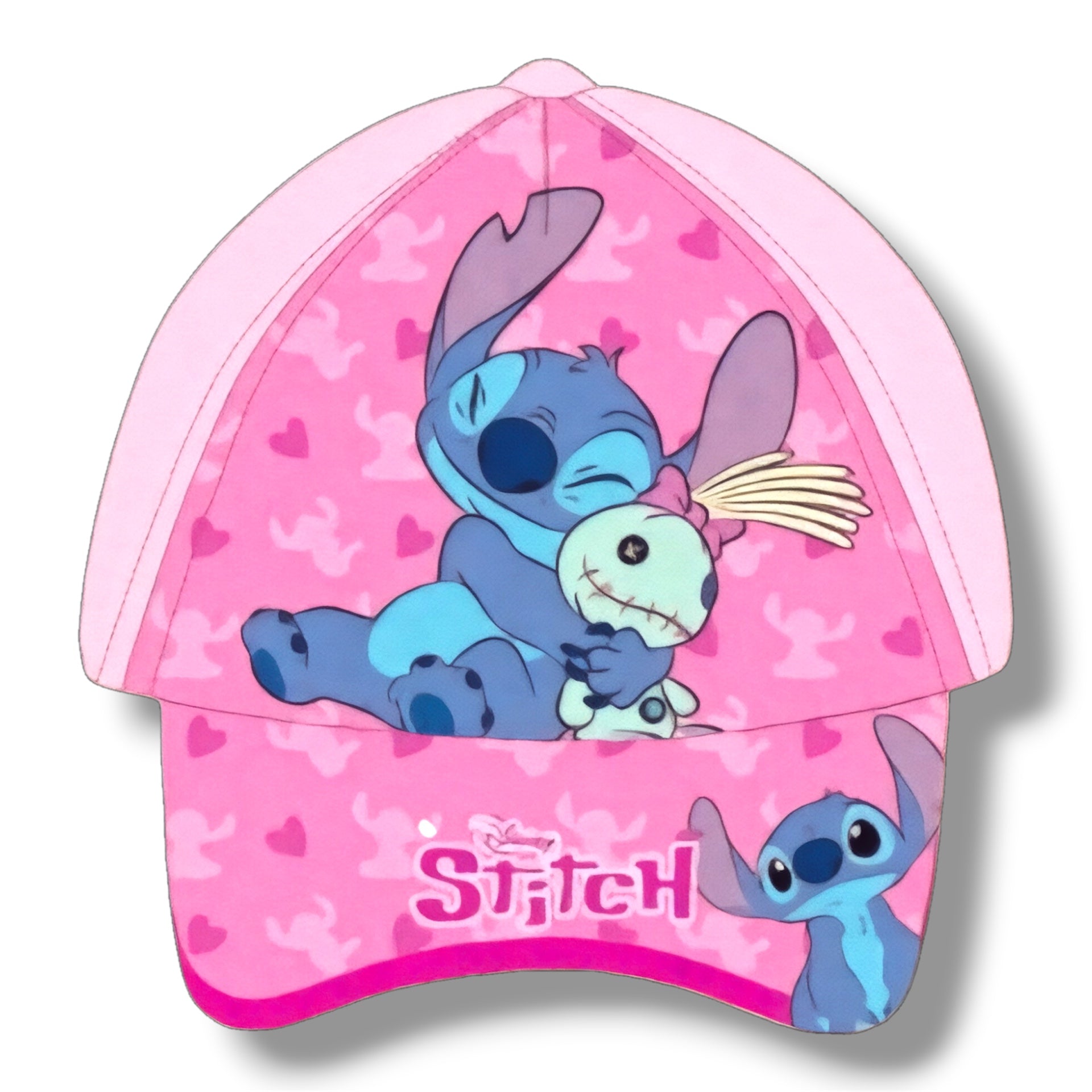 Cappellino Rosa DISNEY STITCH da baseball Misura 52 cm Parasole Regolabile Velcro