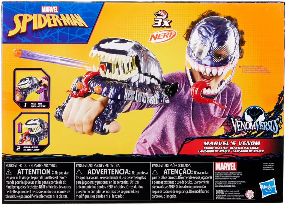 Hasbro Marvel Spider-Man VenomVersus Blaster Marvel's Venom Strike Giocattolo per Roleplay Nerf di Spider-Man