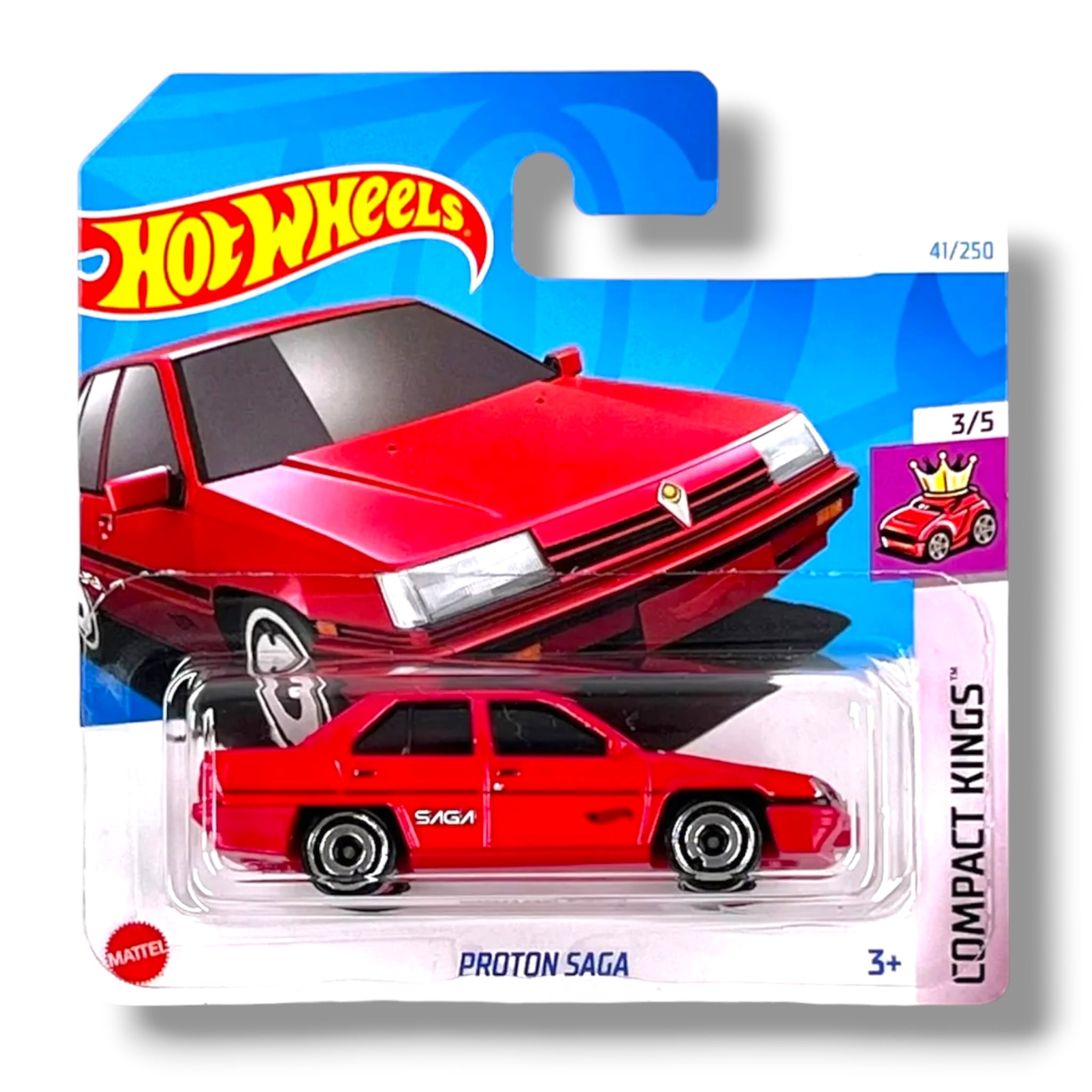 Mattel Hot Wheels Proton Saga Red HW Compact Kings 3/5 - Scala 1/64
