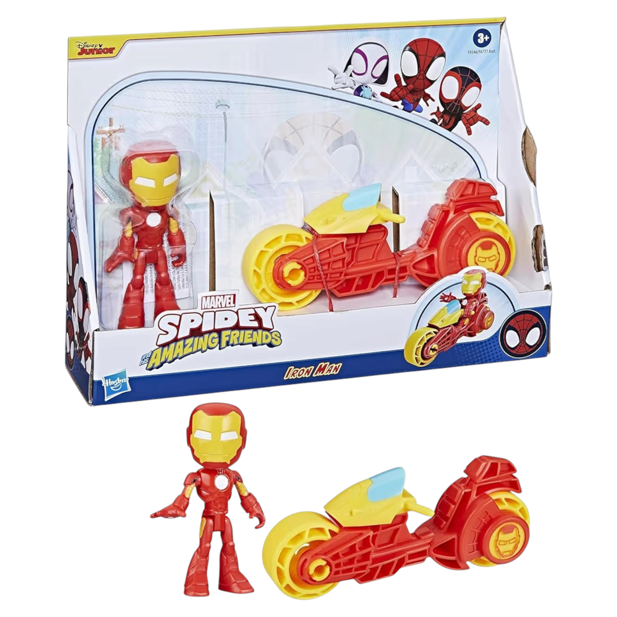 Hasbro Marvel Spidey Iron Man con Motocicletta