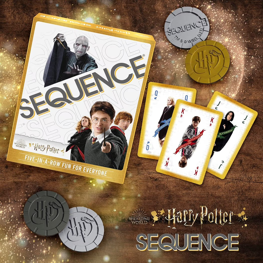Goliath SEQUENCE Harry Potter Gioco da Tavolo e Carte da 7 Anni per Famiglie Allinea 5 Pedine per Creare la Sequenza da 2 a 12 Giocatori - Idea Regalo