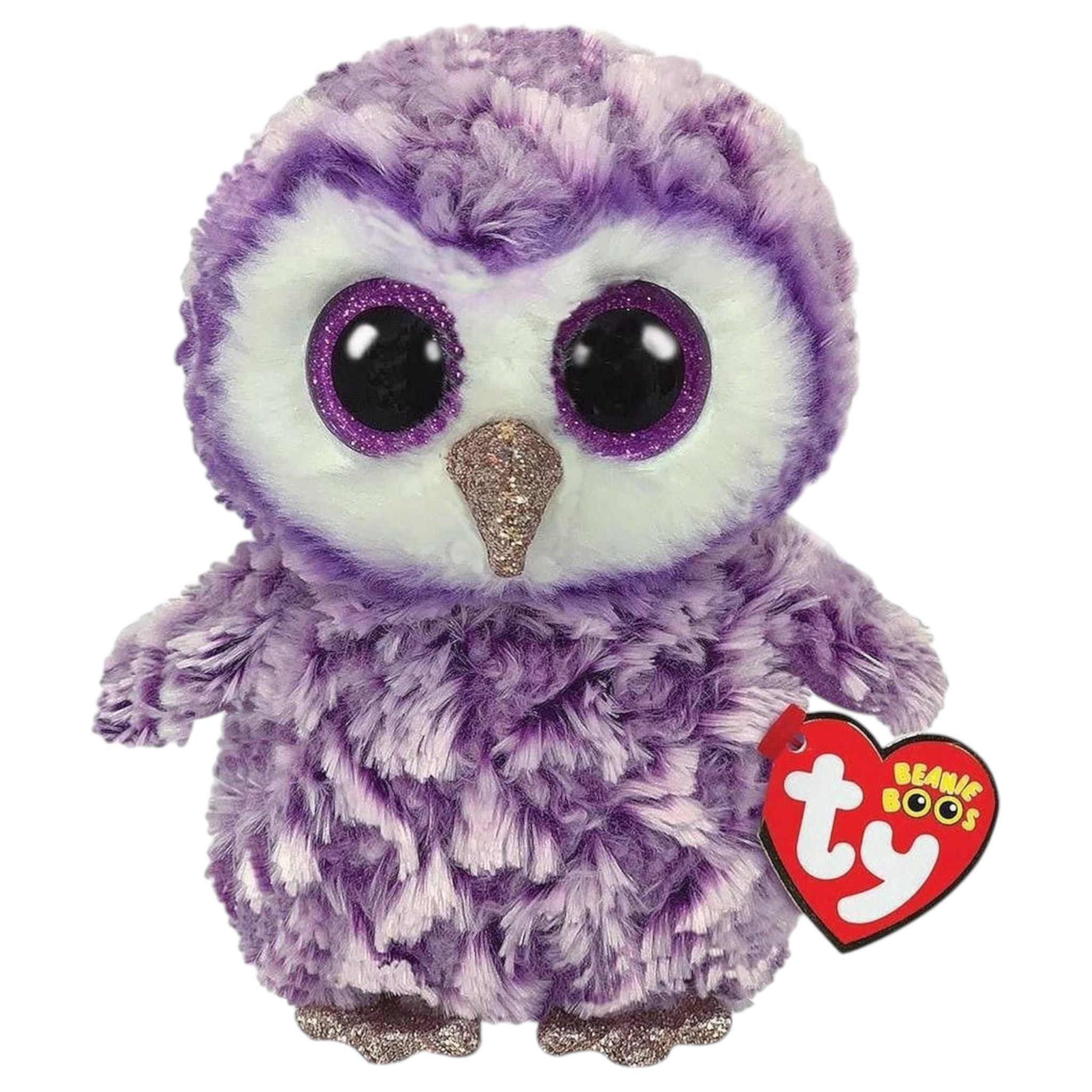 Ty Beanie Boos Moonlight il Gufo Viola 15cm (6 Pollici) Peluche da collezione