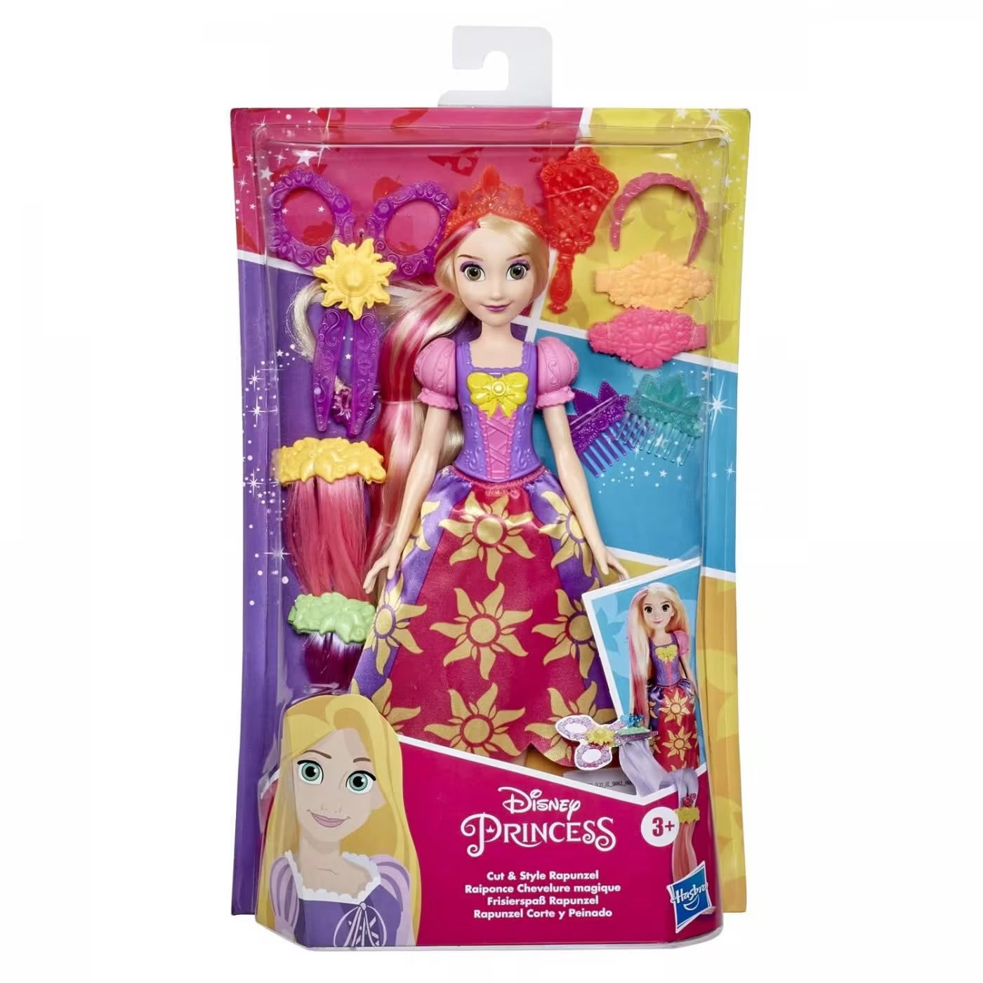 Hasbro Rapunzel Principessa Disney Bambola con extension per capelli e accessori