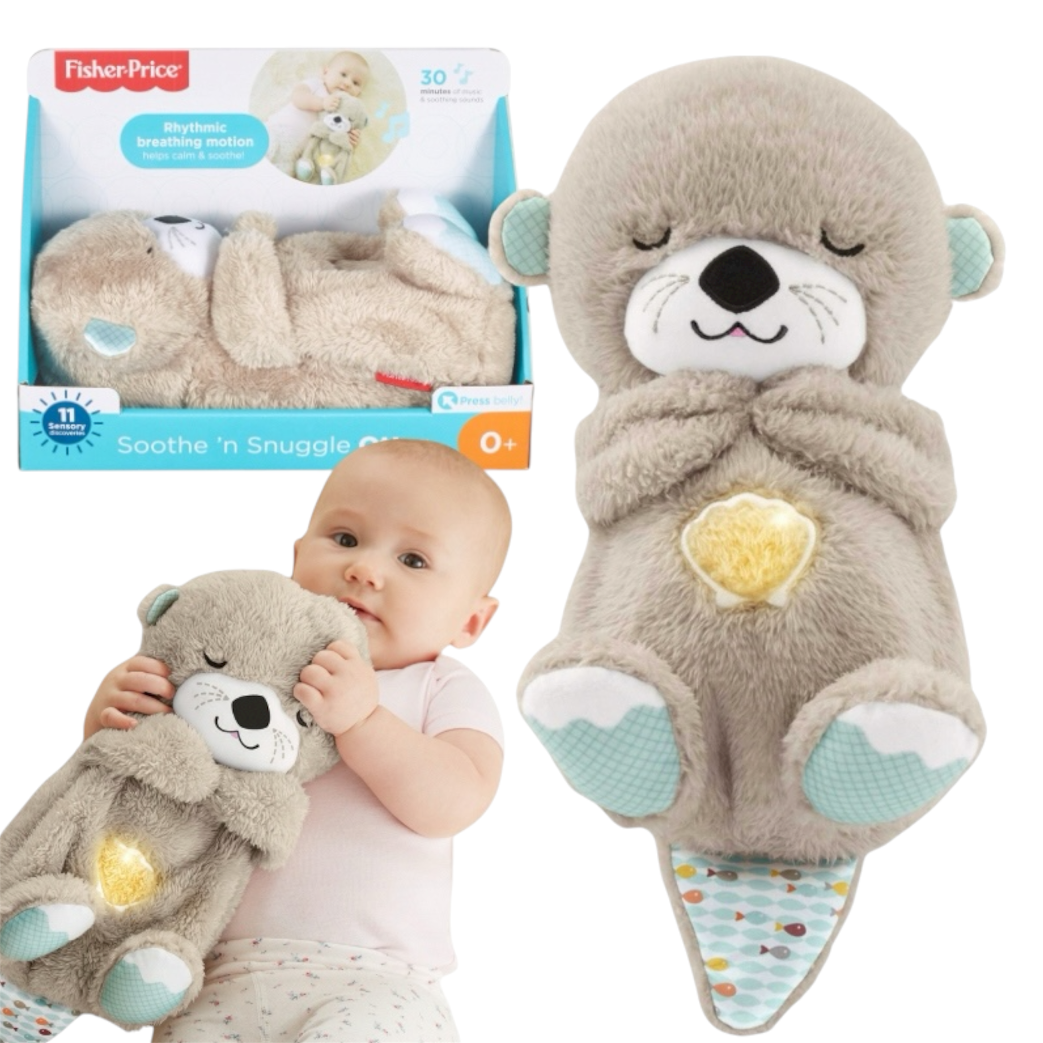 Fisher-Price Lontra Coccola & Relax Carillon Neonati 0+ Mesi