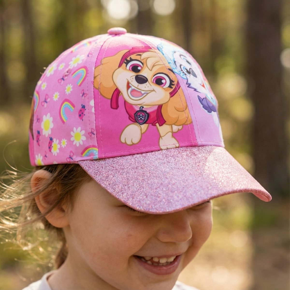 Cappellino Bambina Paw Patrol Skye Everest Baseball con Visiera Parasole Regolabile Velcro 52 cm
