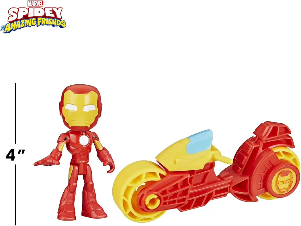 Hasbro Marvel Spidey Iron Man con Motocicletta