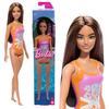 Mattel Barbie Beach Castana Bambola da spiaggia con Costume da Mare