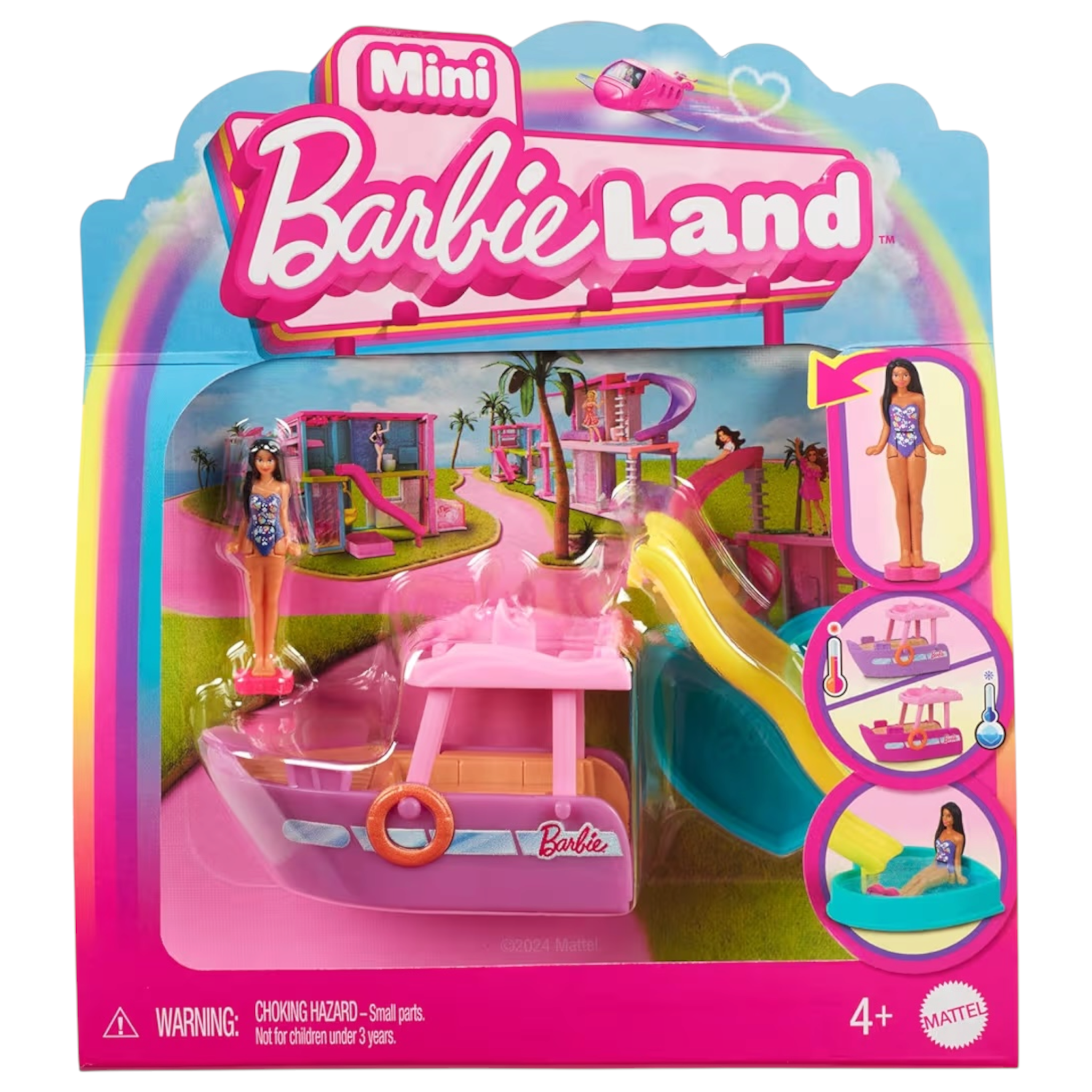 Mattel Barbie Mini BarbieLand Barca dei Sogni HYF41 con Mini Bambola e Veicolo
