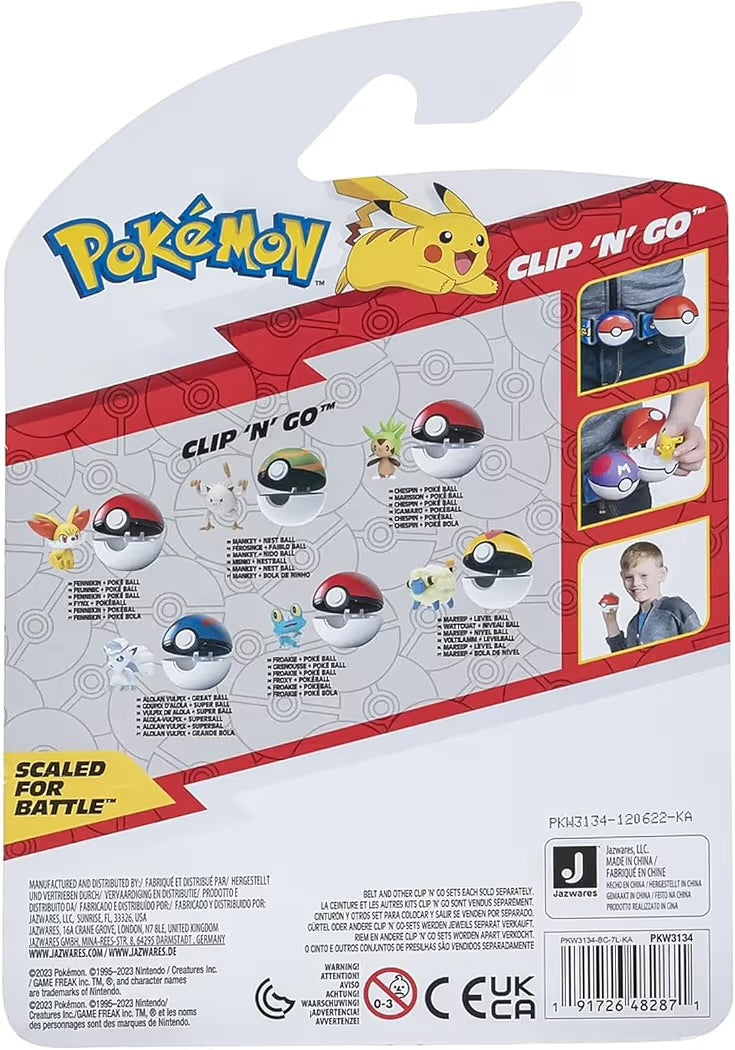 Pokémon Clip’n’Go Igamaro con Poké Ball PKW3134 Personaggio 5 cm