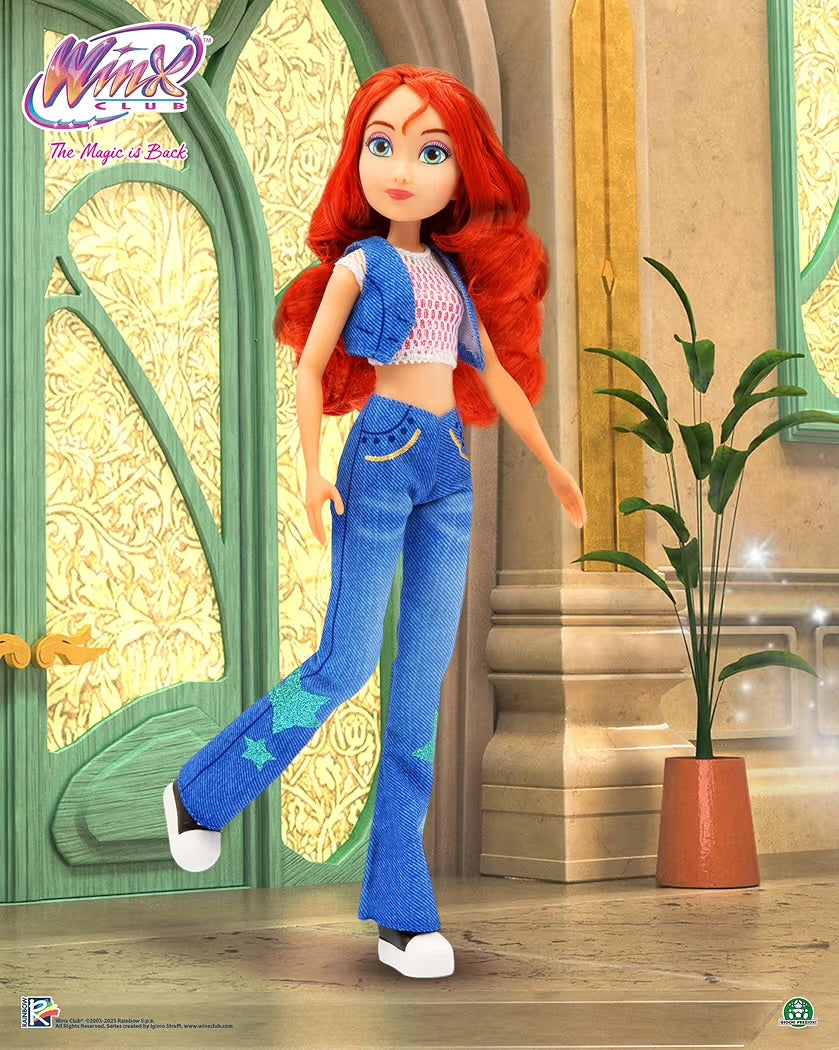 Giochi Preziosi Winx Bloom Iconic 27 cm Snodata con Outfit Glamour della Serie TV
