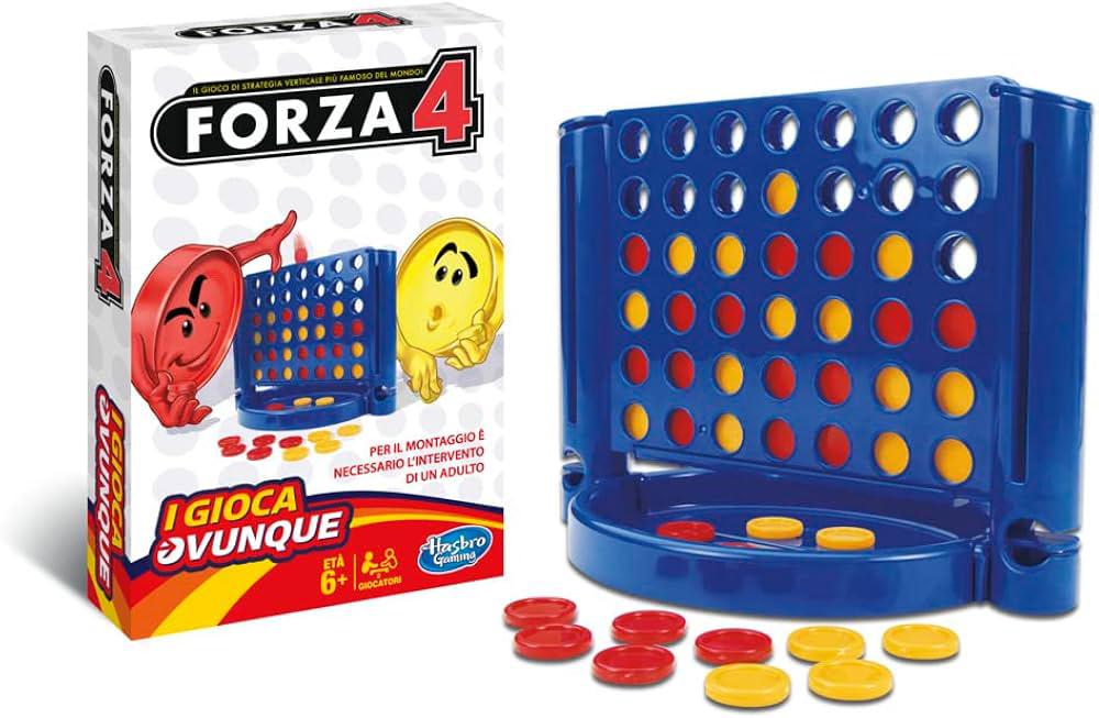 Hasbro Gaming, Forza 4, Gioco di Carte, Edizione da Viaggio, Ages 6+